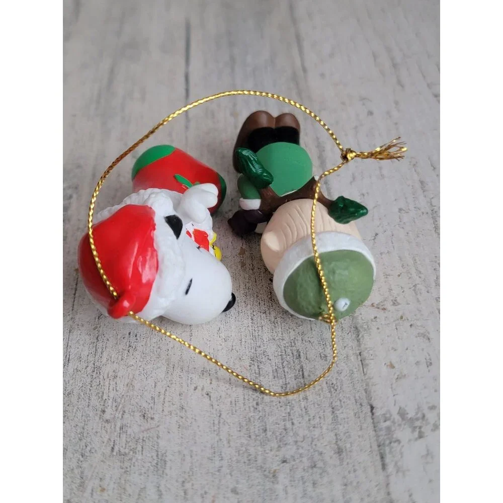 Linus‎ snoopy stocking ornament Xmas set Woodstock set
